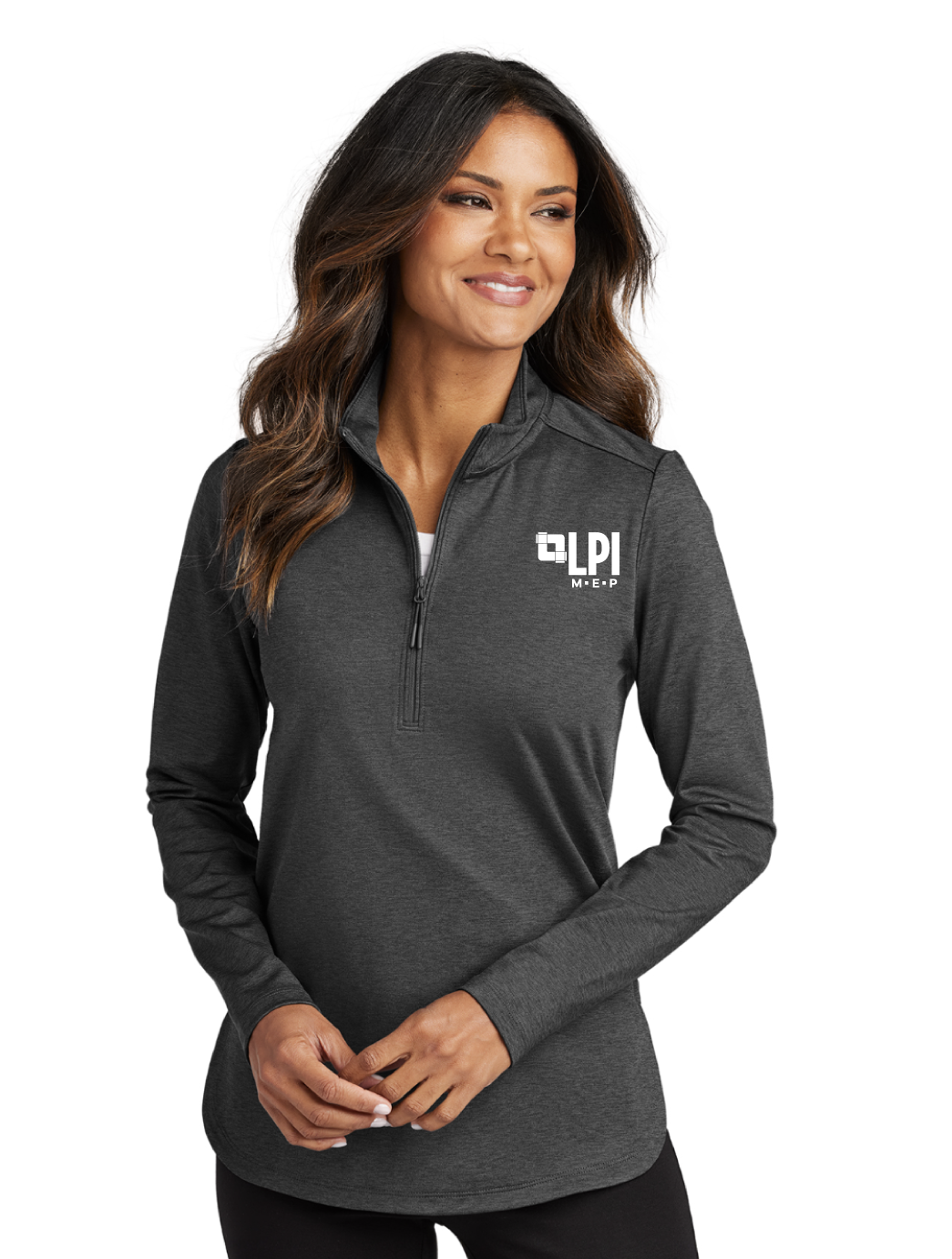 Ladies Port Authority C-FREE Double Knit 1/4-Zip